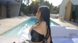 Clea Gaultier - Hot Rich Wife Poolside Double Vaginal Penetration Threesome With 2 Security Guards